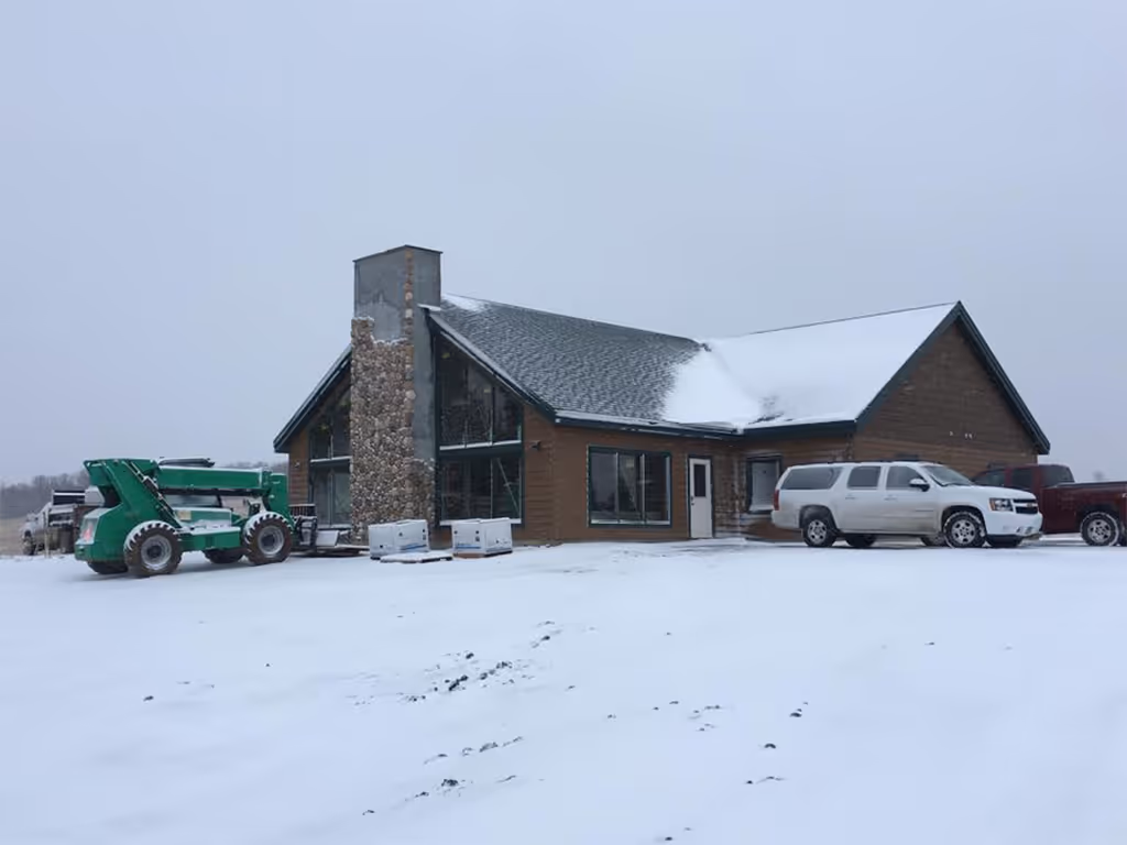 Mission Builders Construction Site in Snow Photo 