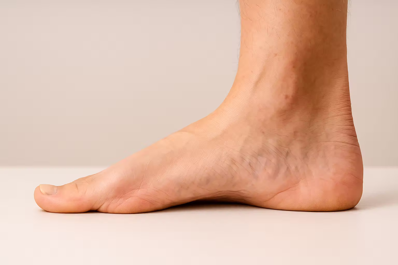Custom foot orthotics being evaluated during a podiatry exam in Lakeway, TX