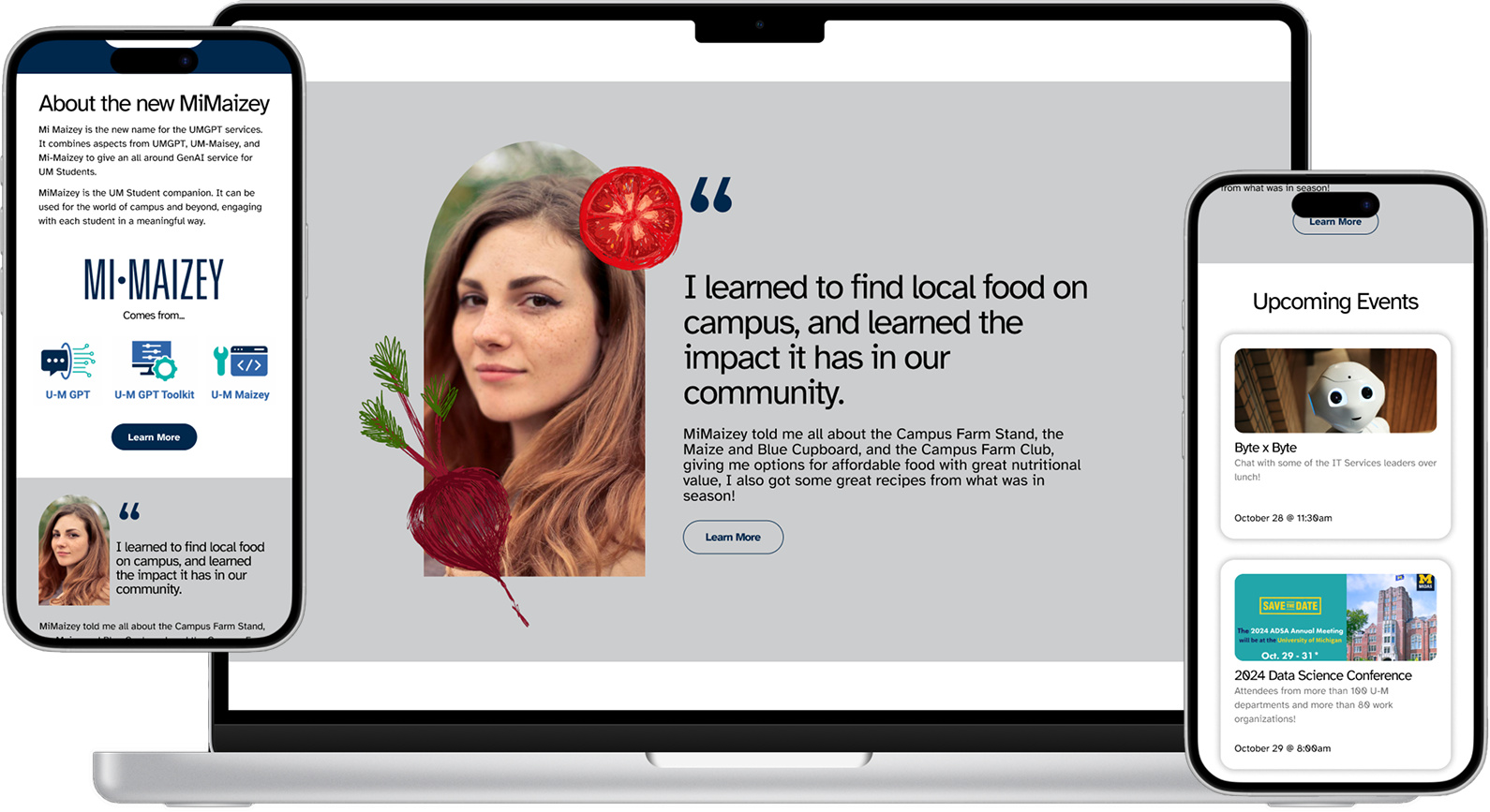 Details of the homepage