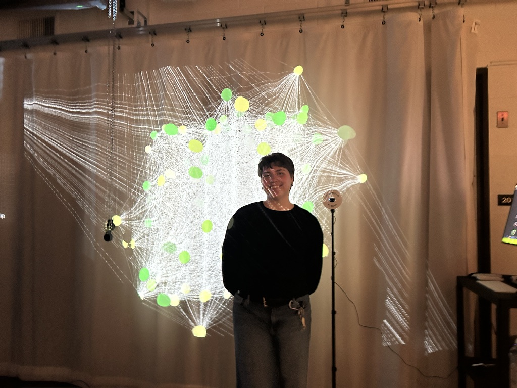 Person in front of the network system