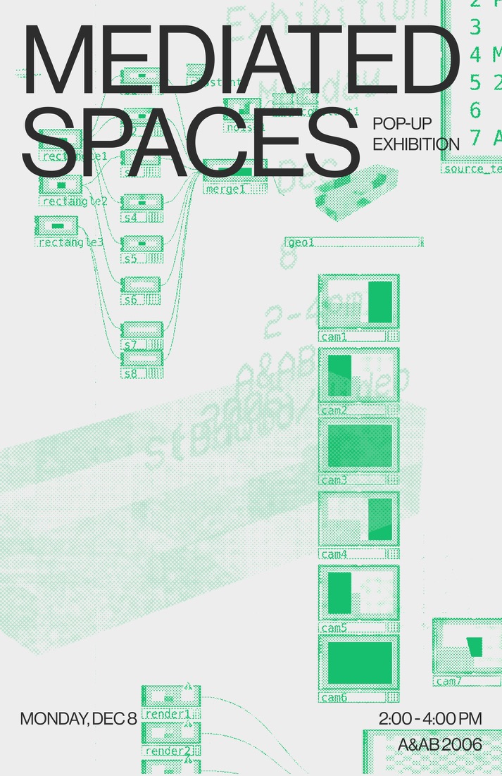 Mediated spaces pop-up poster