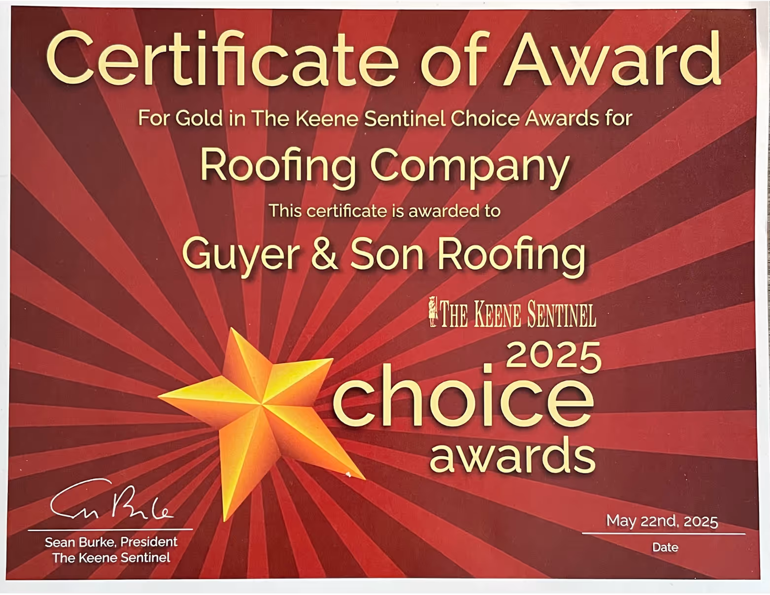 keene's best roofing company