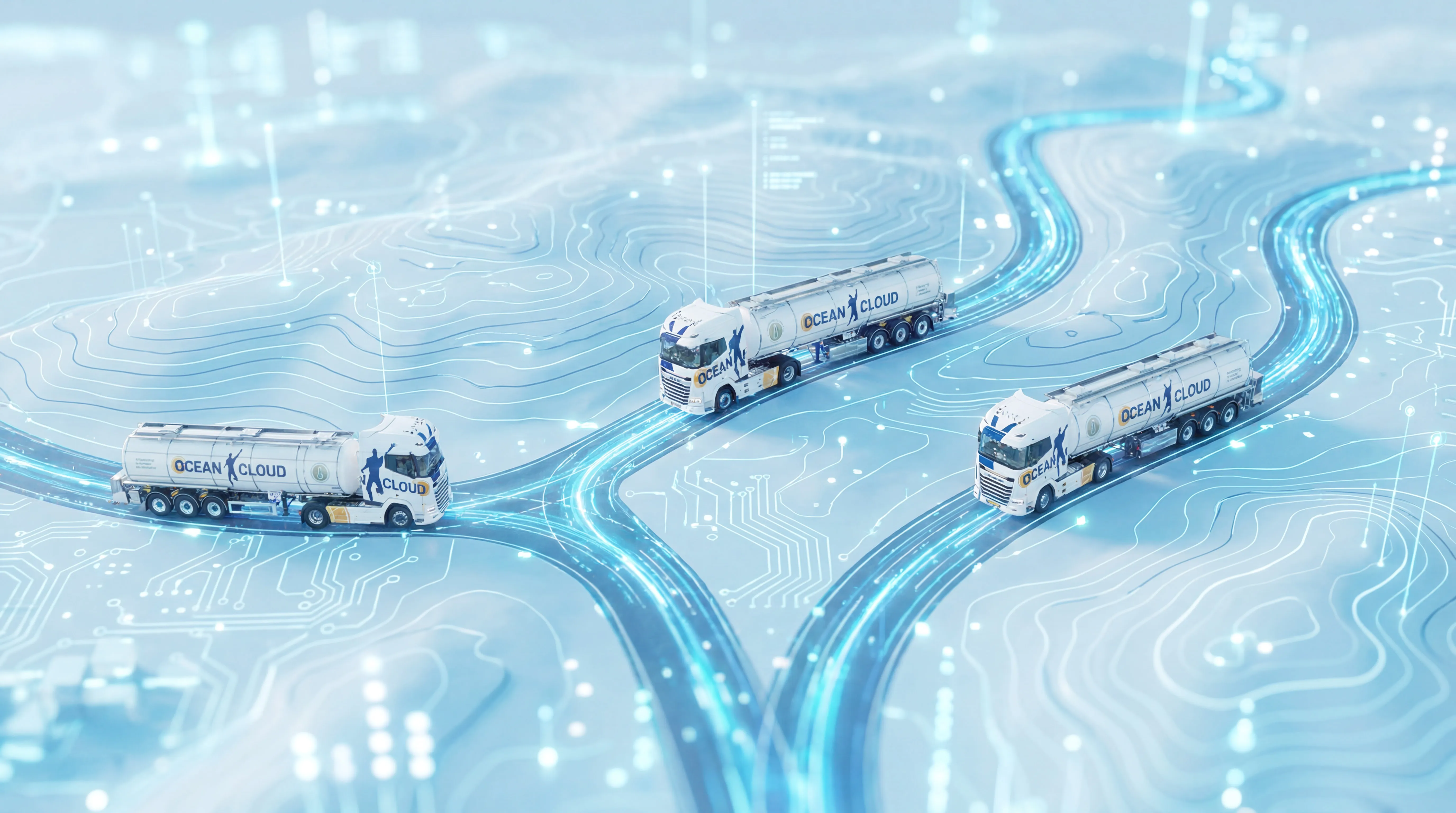 Ocean Cloud Group fleet of 70 trucks and 120 tankers