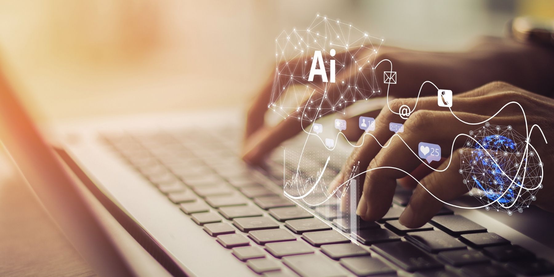 Hands on laptop with AI courses in 2025, comparing academic and applied learning