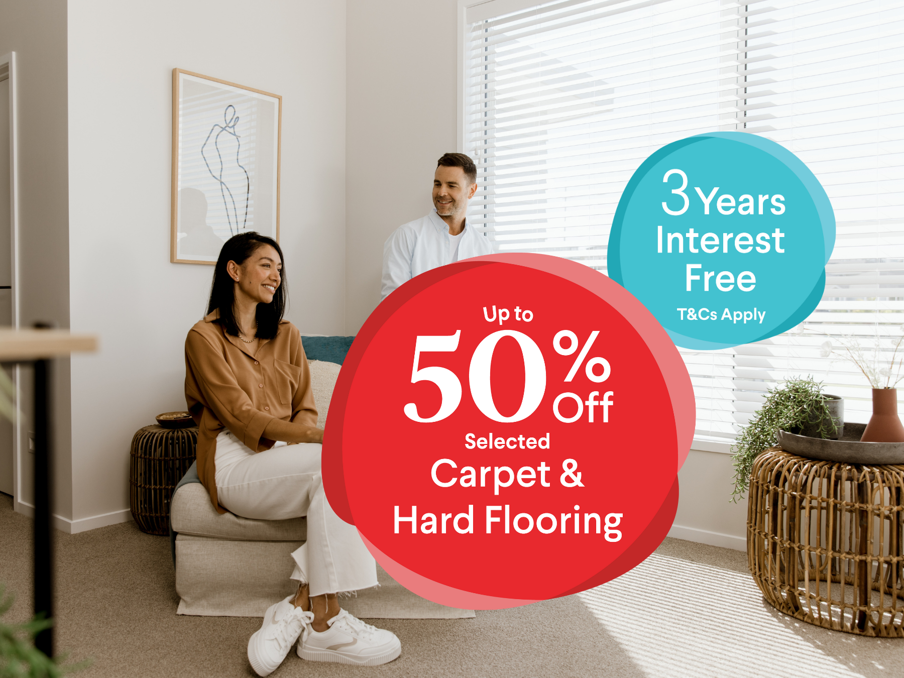 Massive makeover sale up to 50% off selected carpet & hard flooring