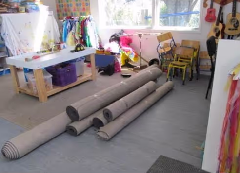 Rolls of carpet