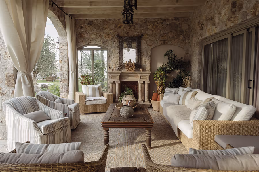 Sala exterior en terraza, Villa Bonita.