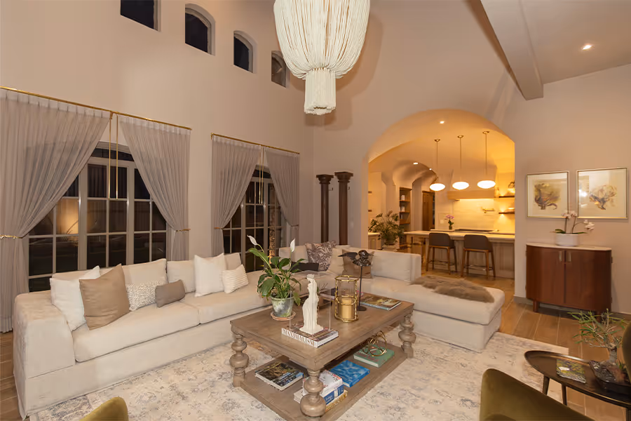 Sala y cocina de Villa Bonita.