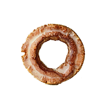 A plain glazed donut