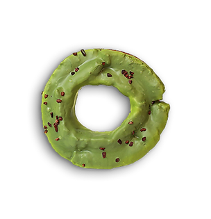A matcha ring donut