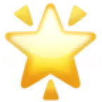 A shining star emoji