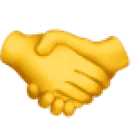 A handshake emoji