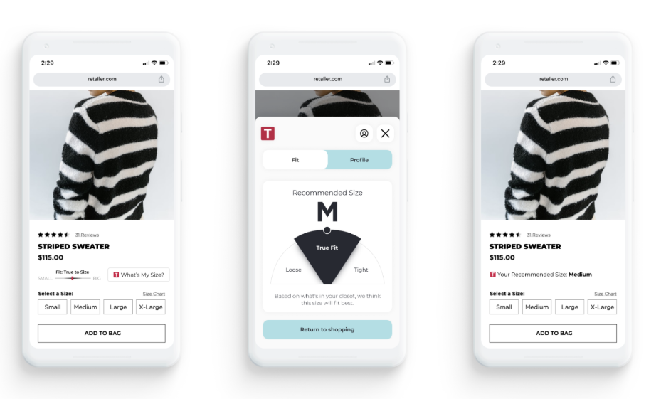 15% of returns were caused by size bracketing