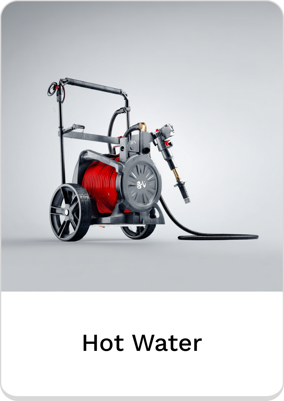 Hot water pressure washer with durable design for effective cleaning tasks.