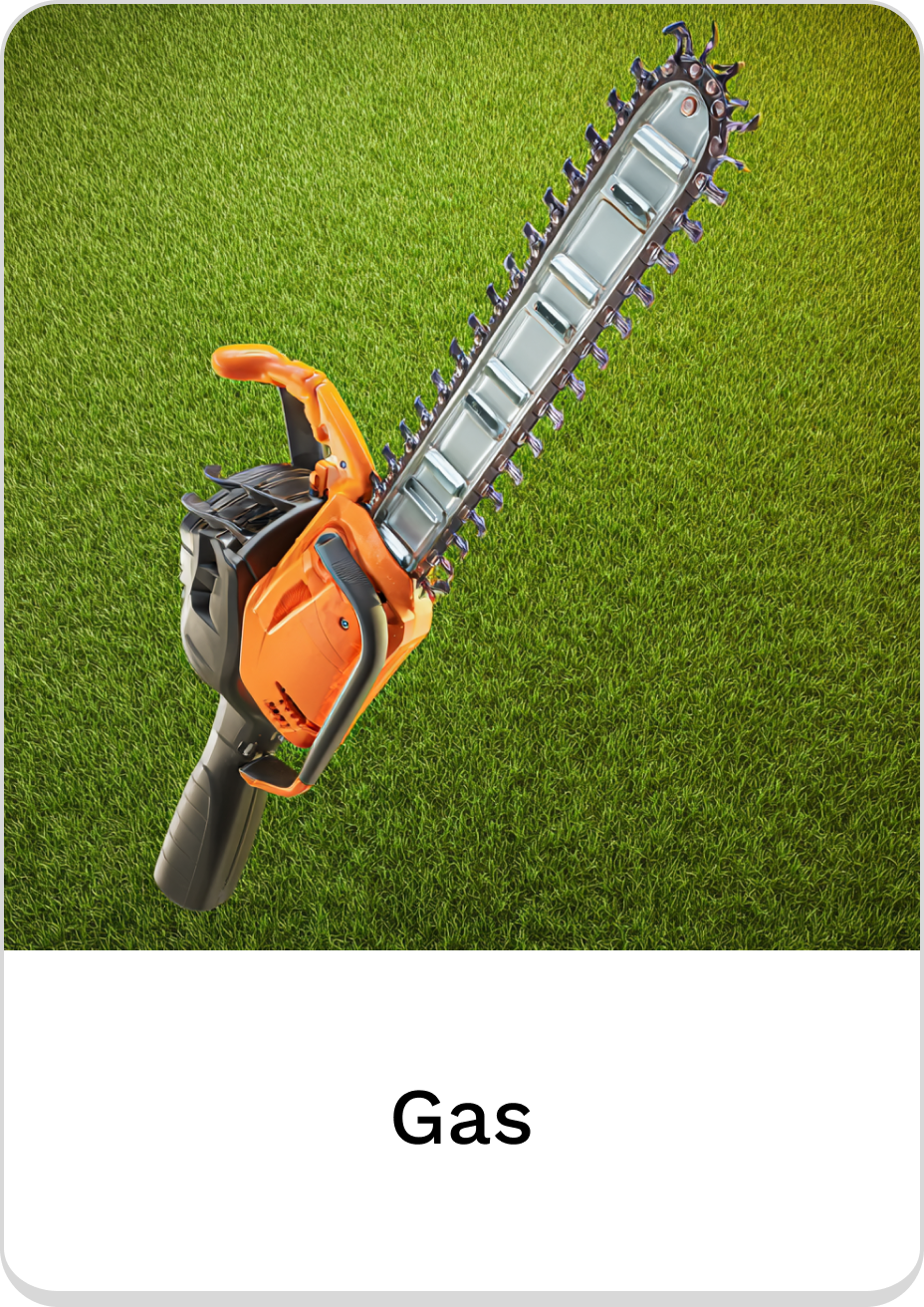 High-performance gas chainsaw for efficient cutting and trimming tasks.