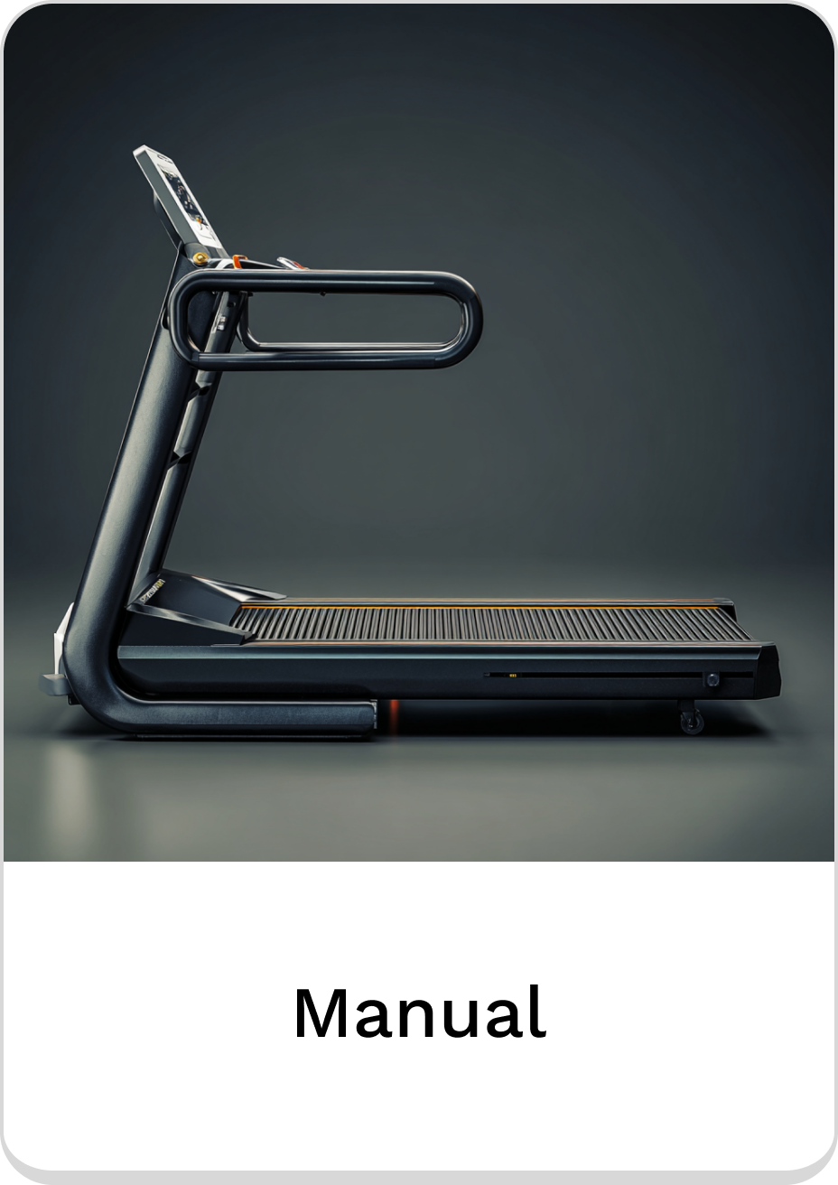 Side view of a manual treadmill for efficient home workouts.