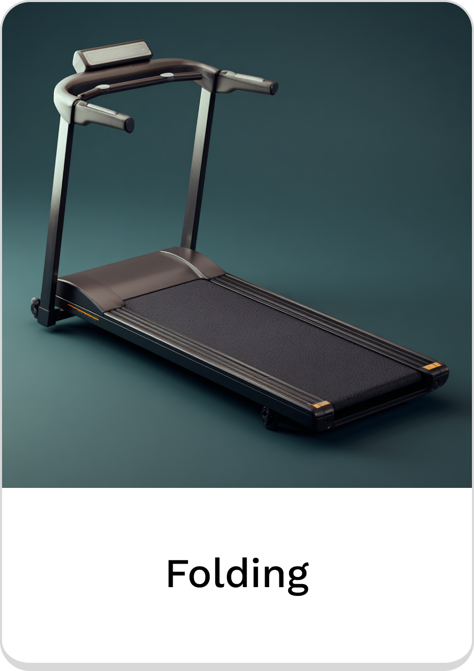 Compact folding treadmill for efficient home workouts and space-saving designs.