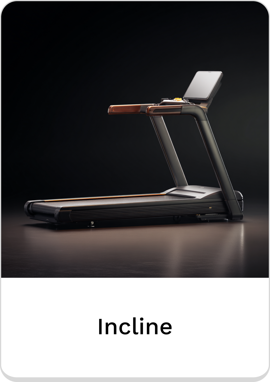 Modern incline treadmill with digital display and sleek design for home workouts.