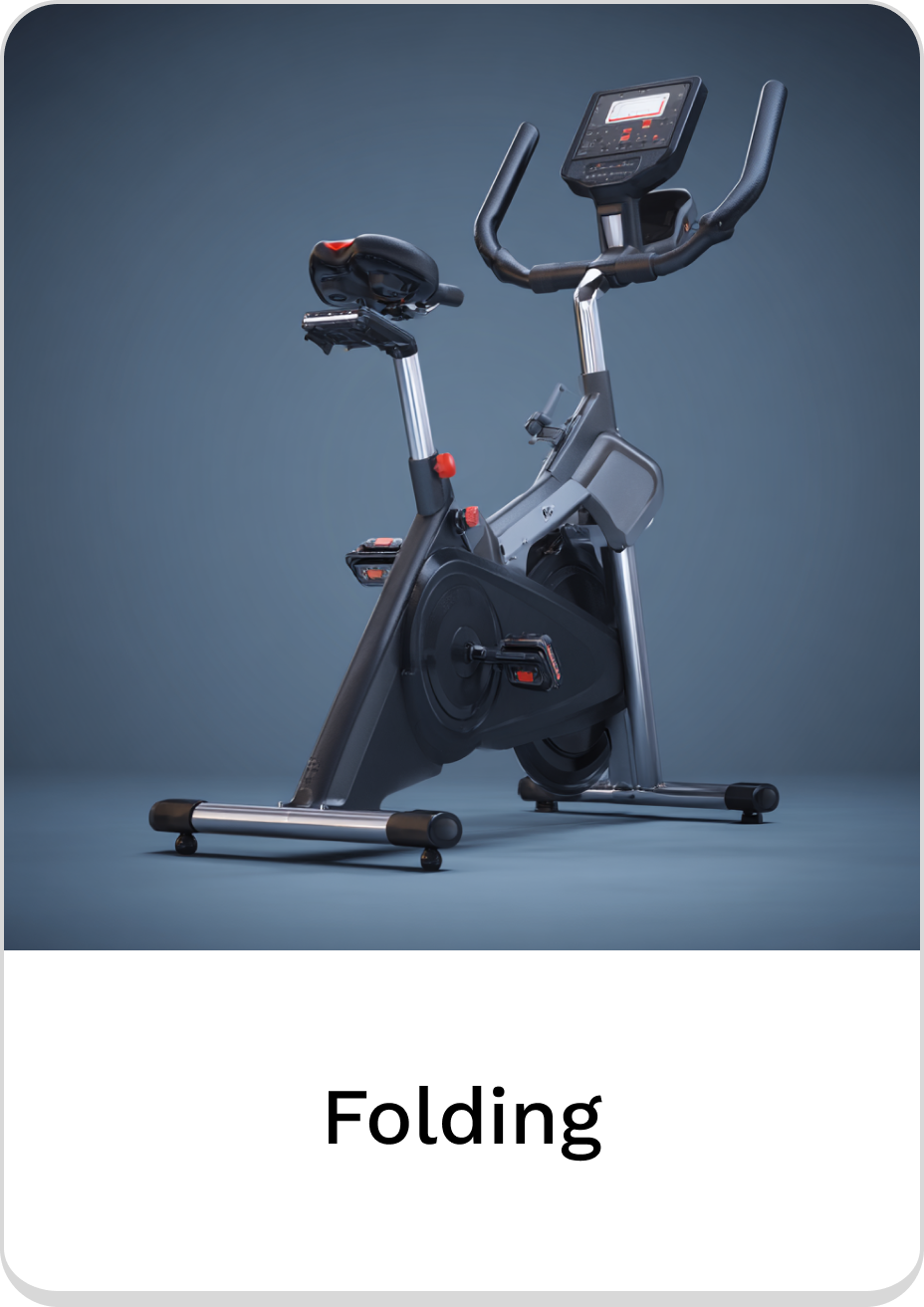 Compact folding exercise bike with adjustable features for effective home workouts.