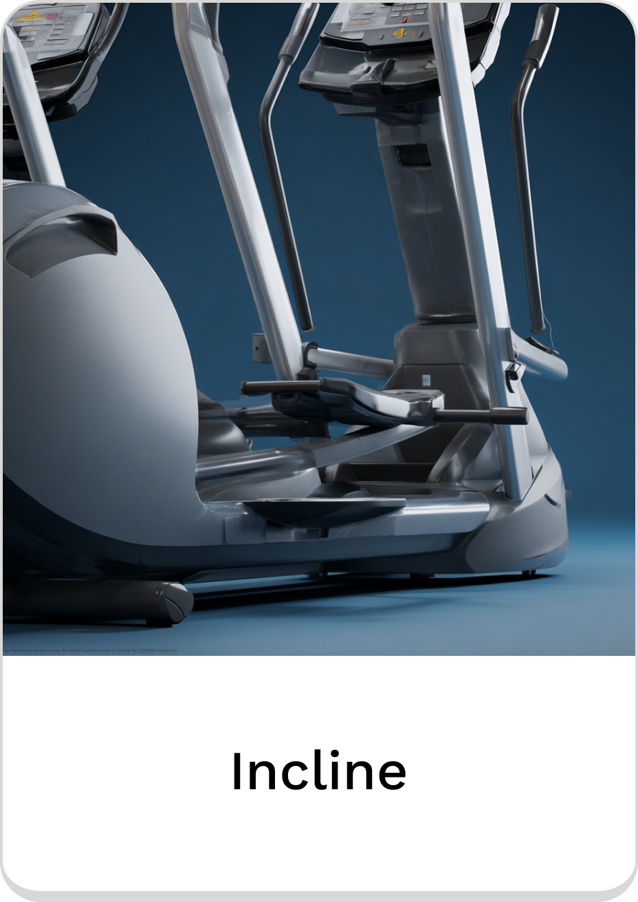 Modern incline elliptical machine for effective cardio workouts at home.