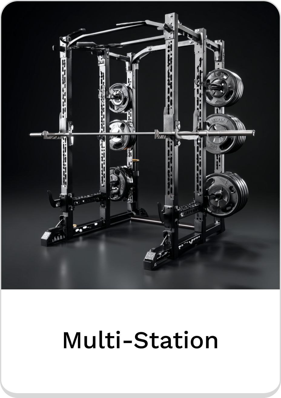 Durable multi-station gym equipment for full-body workouts and strength training.