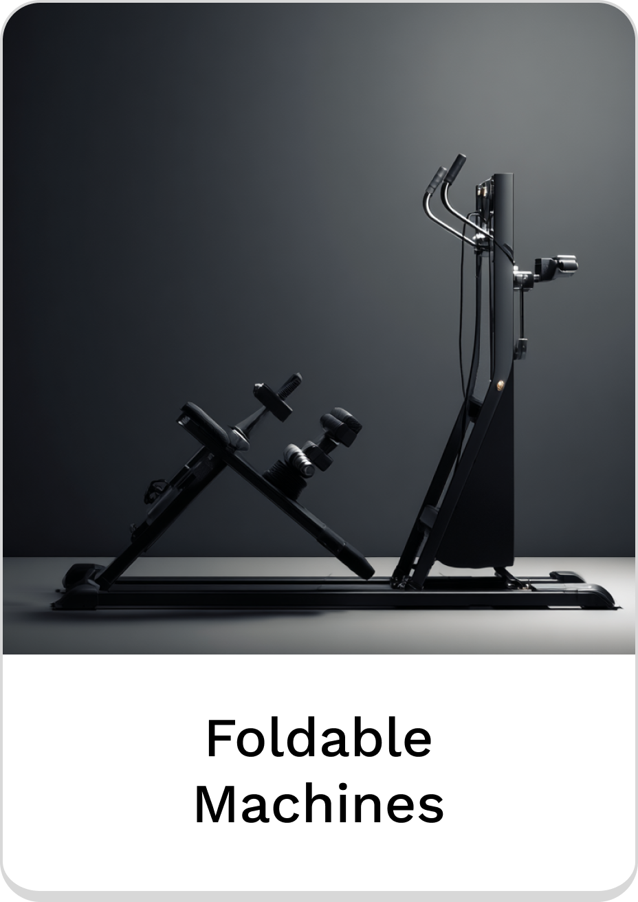Compact foldable machines designed for versatile home workouts.
