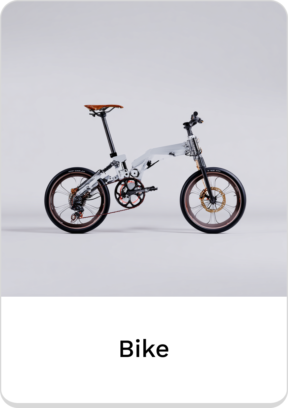 Stylish white folding bike with sleek design and modern features.