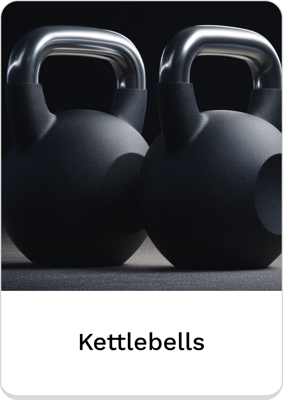 Pair of durable kettlebells for strength training and fitness workouts.
