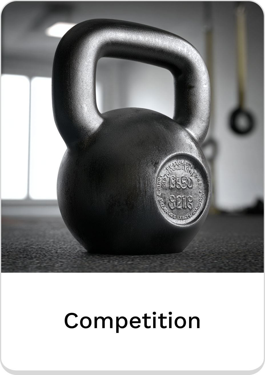 High-quality competition kettlebell for serious weightlifting enthusiasts.
