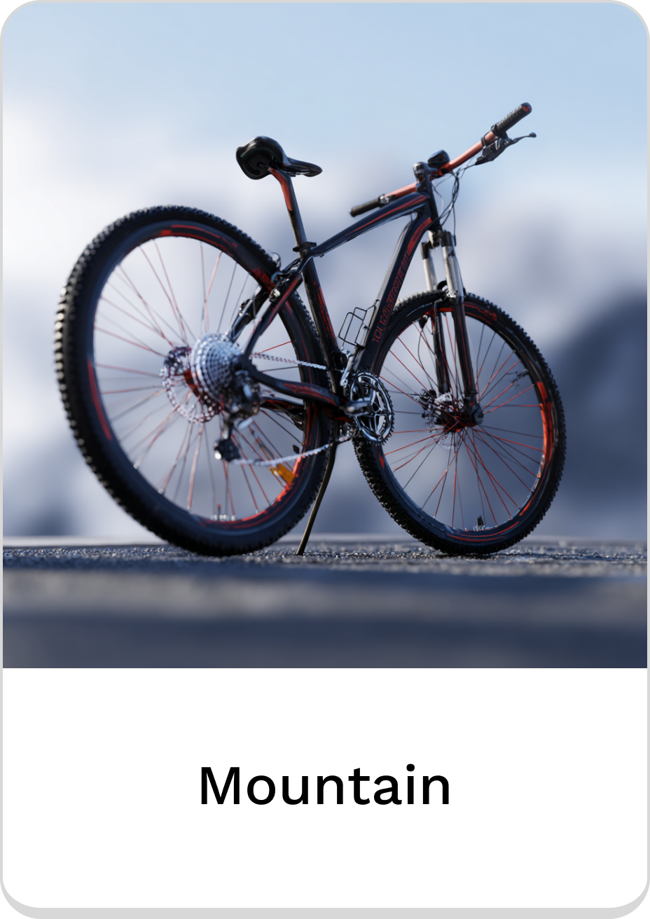 High-performance mountain bike featuring sleek design and durable tires for rugged terrain.