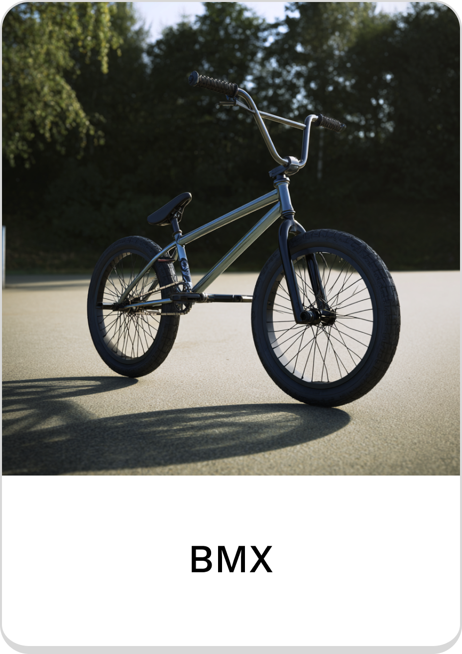 Stylish BMX bike ready for tricks and outdoor adventures.