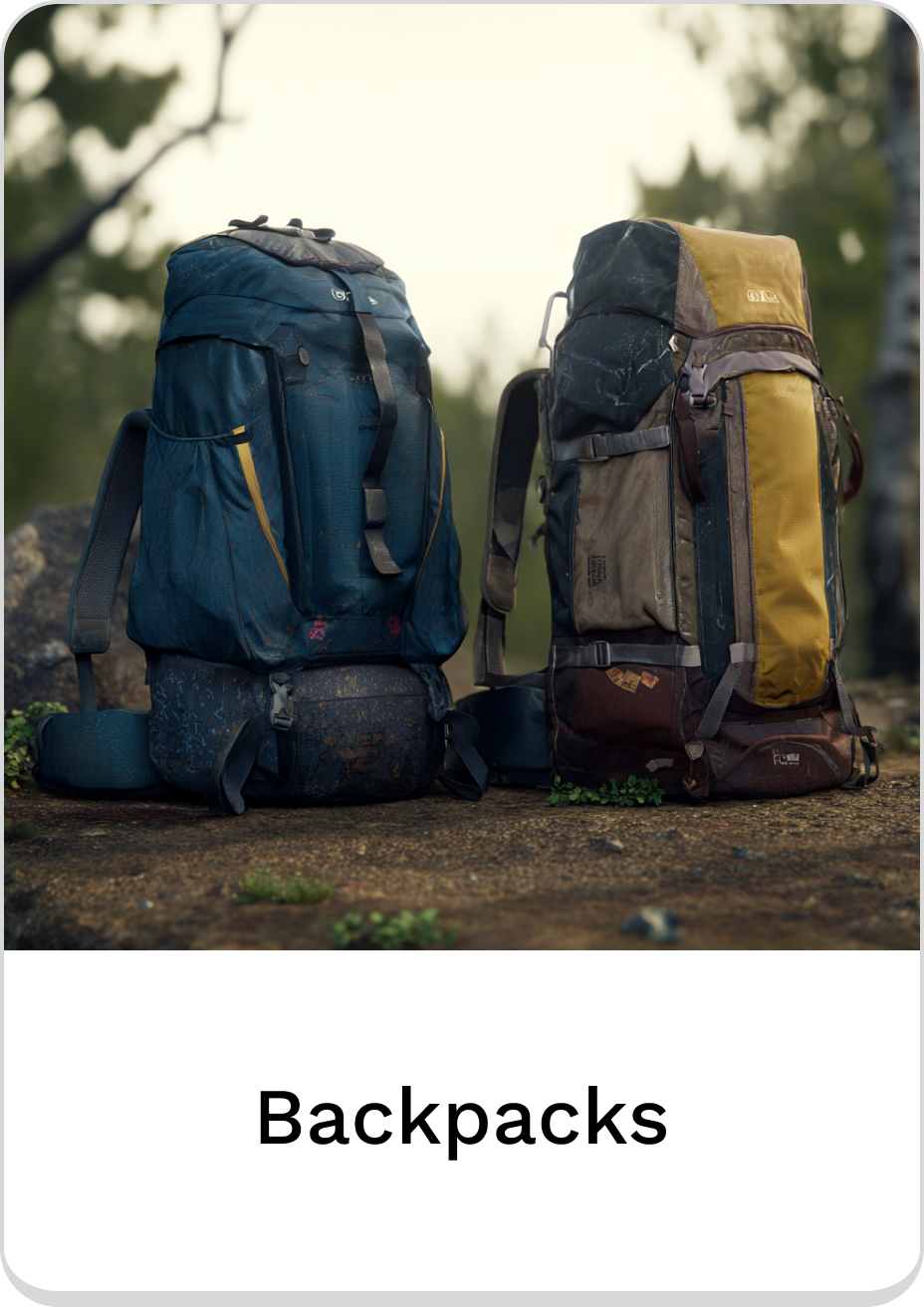 Two durable backpacks designed for outdoor adventures and hiking excursions.