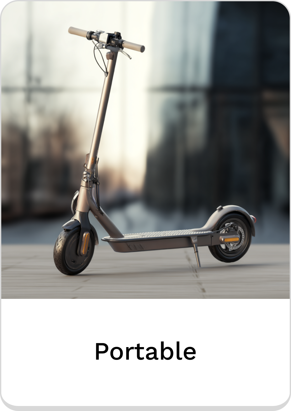 Stylish portable electric scooter for convenient urban commuting.