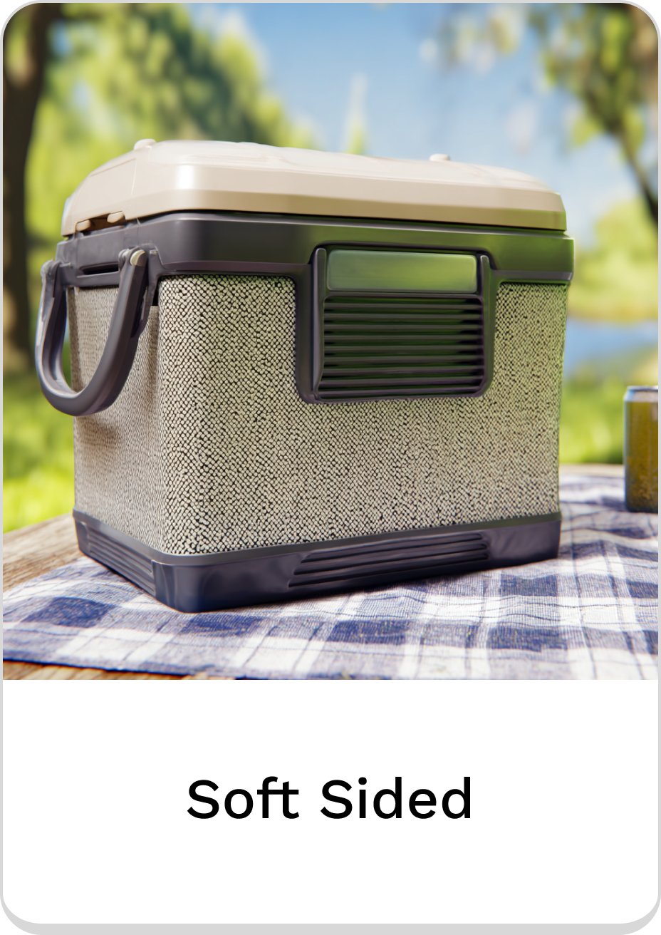 Stylish soft sided cooler perfect for outdoor picnics and adventures.