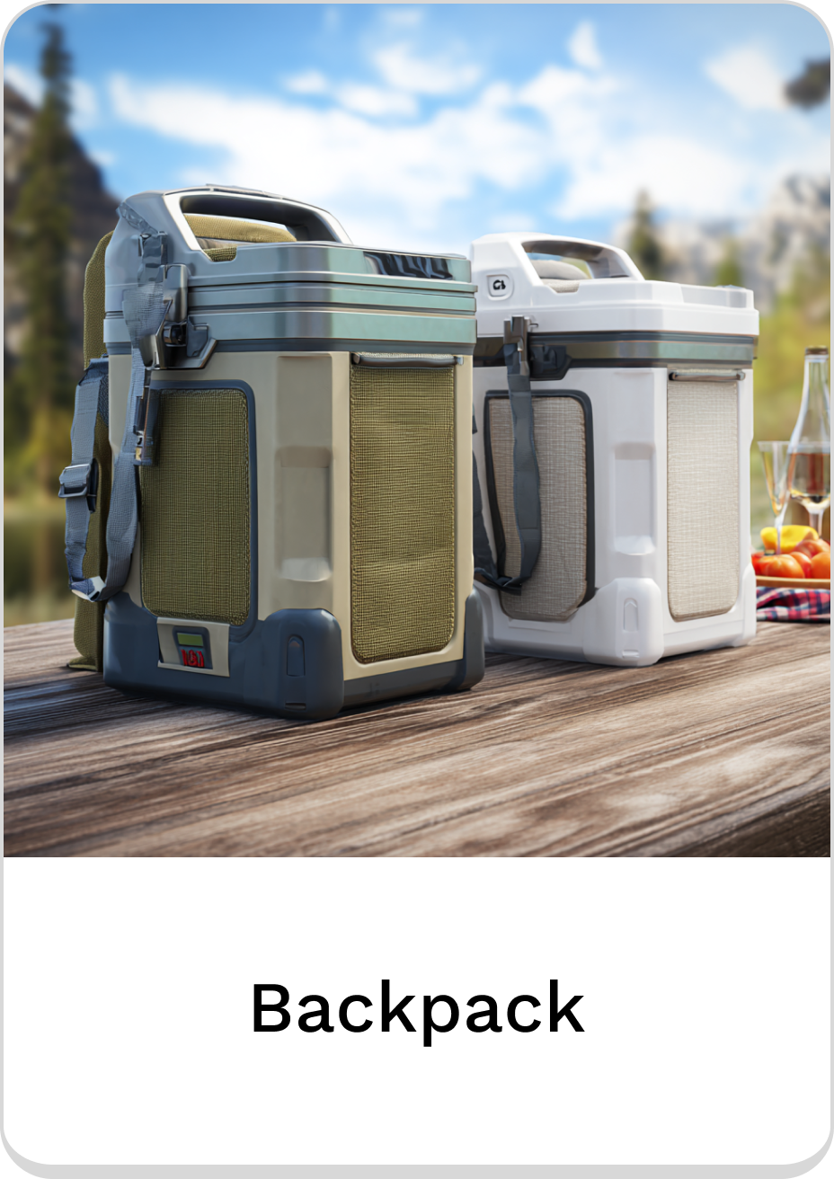 Stylish insulated backpacks, perfect for outdoor adventures and picnics.