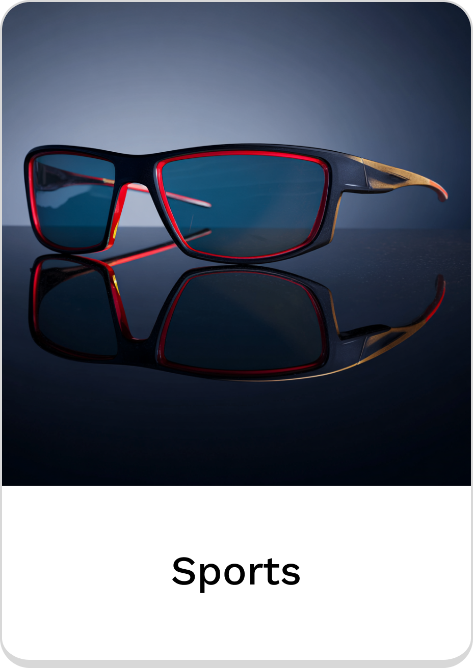 Stylish sports sunglasses with blue-tinted lenses and durable frames.