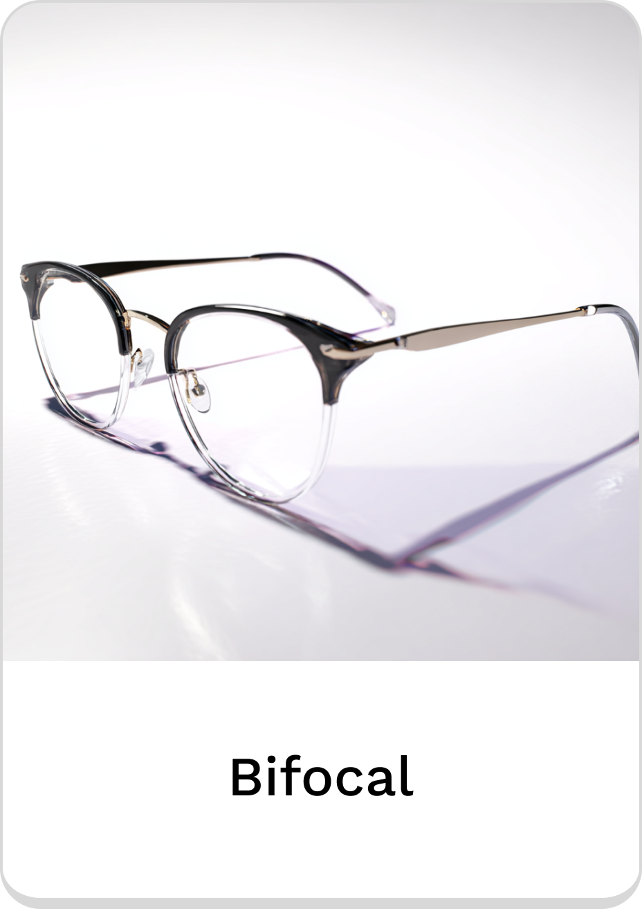 Stylish bifocal glasses with a sleek design for clear vision.