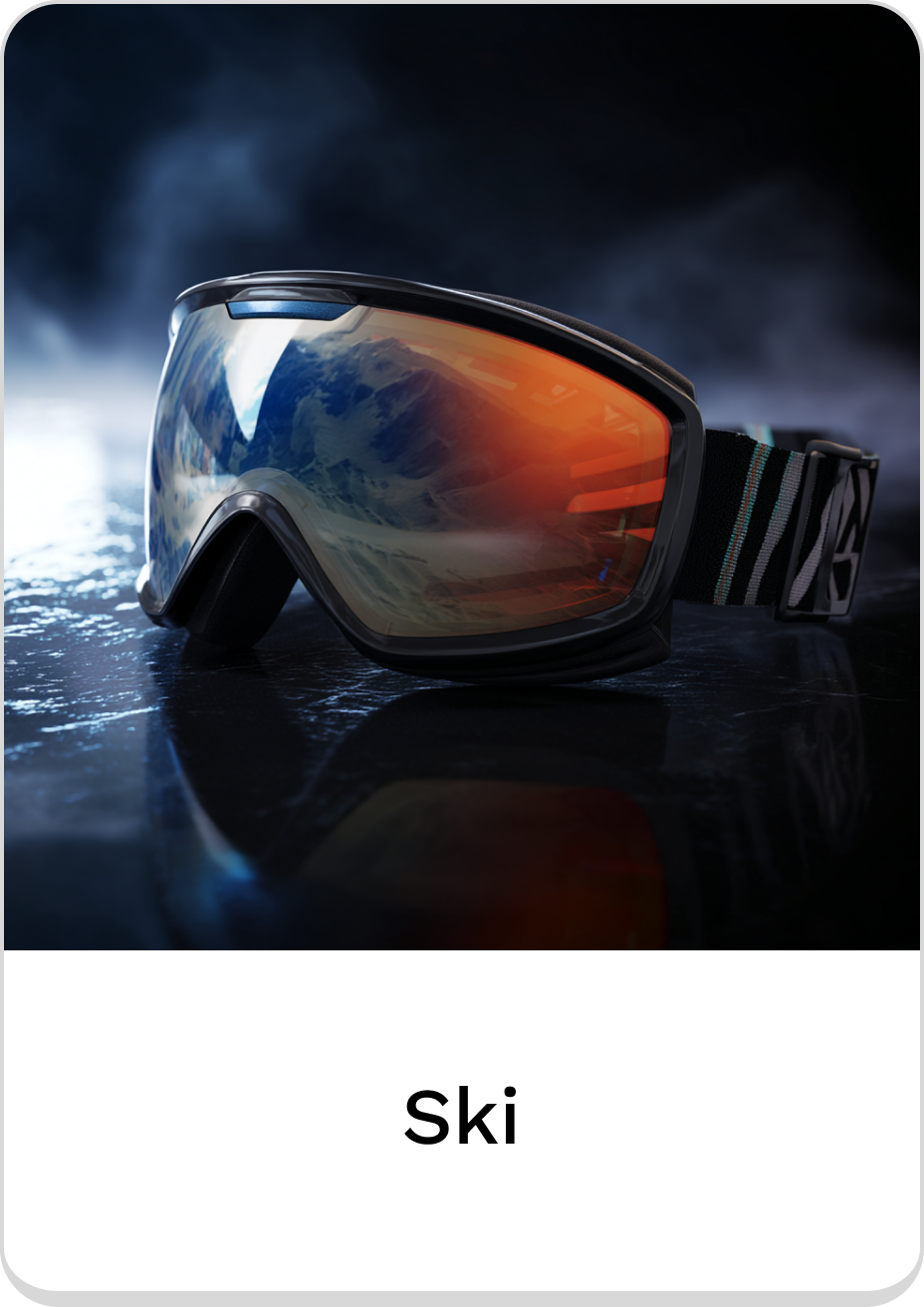 High-quality ski goggles with vibrant reflective lenses for optimal visibility.