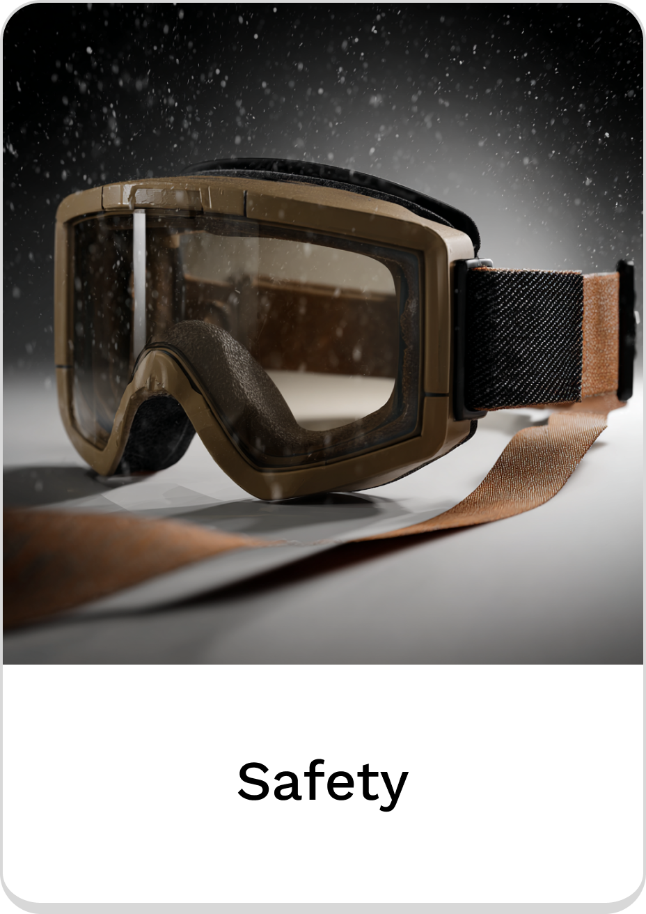 Durable safety goggles designed for optimal protection and comfort in various environments.