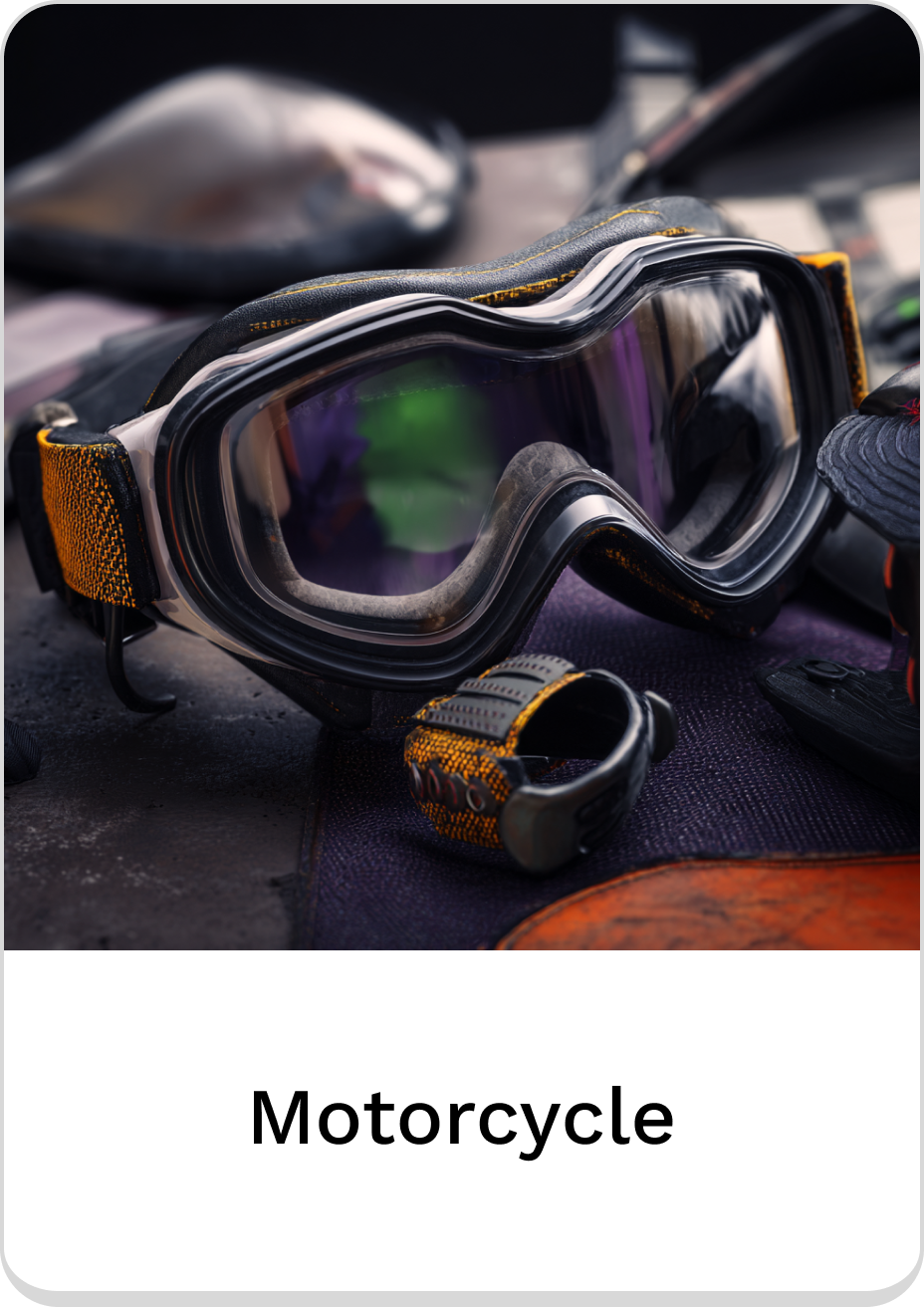 Stylish motorcycle goggles with adjustable strap for enhanced visibility and protection.