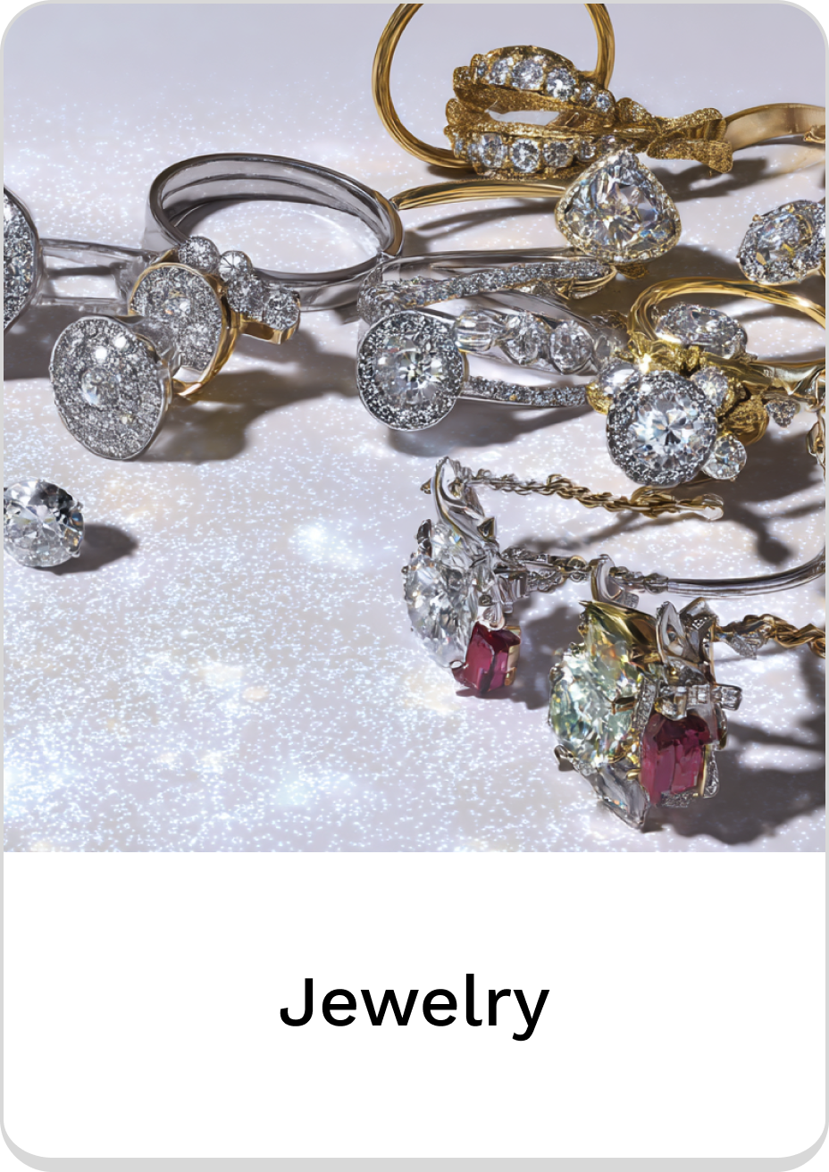 Elegant diamond rings and earrings showcasing exquisite jewelry craftsmanship.