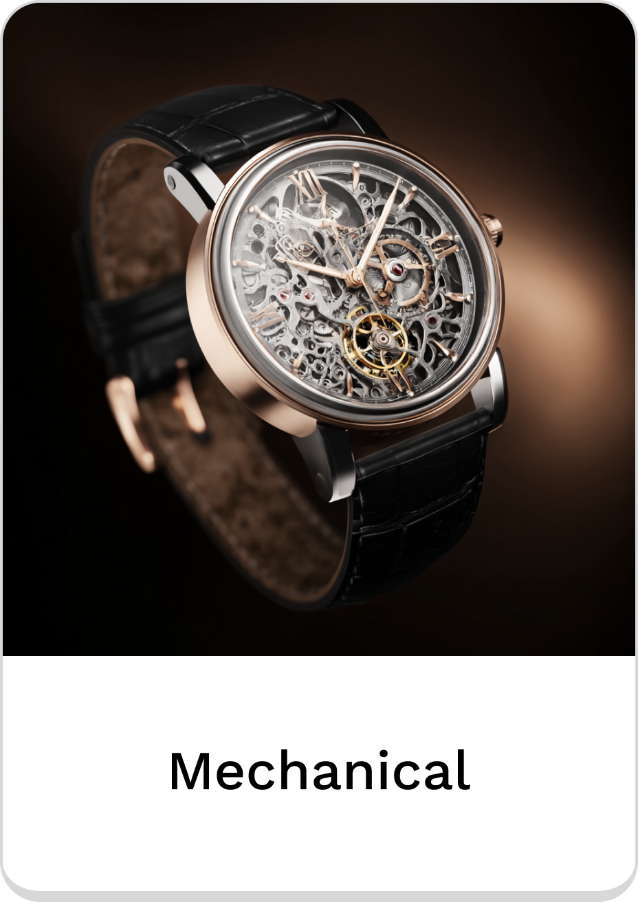 Elegant mechanical watch with intricate skeleton design and leather strap.