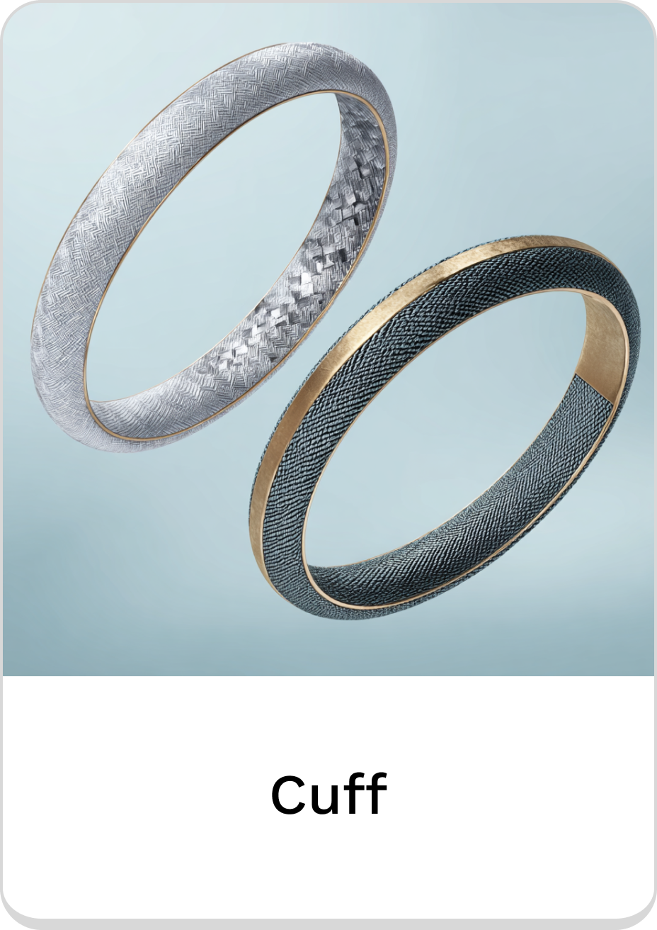 Elegant cuff bracelets in silver and black designs for stylish accessorizing.