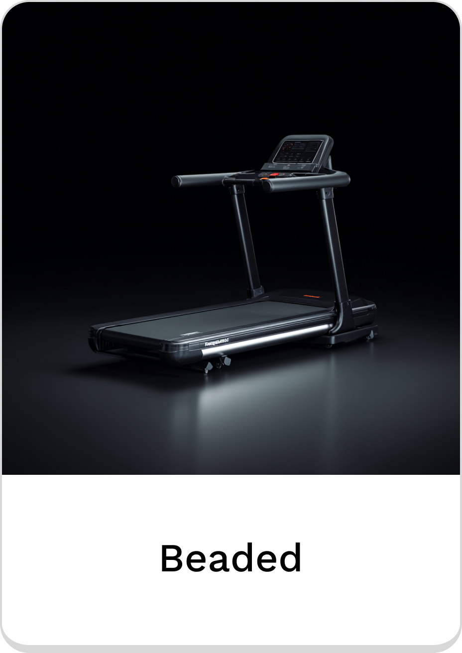 Beaded treadmill with advanced features for effective home workouts.