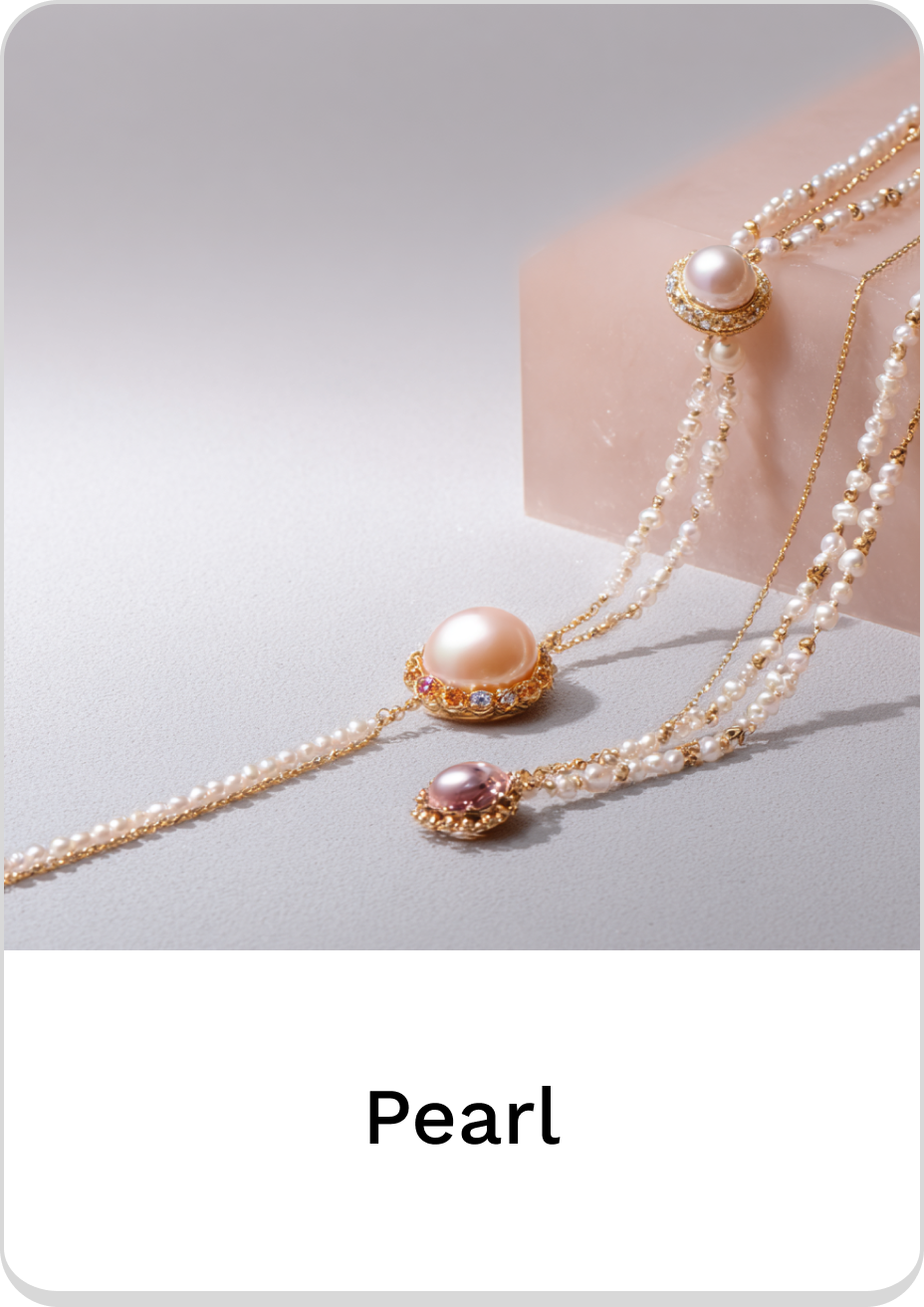 Elegant pearl jewelry featuring three unique designs on a soft surface.