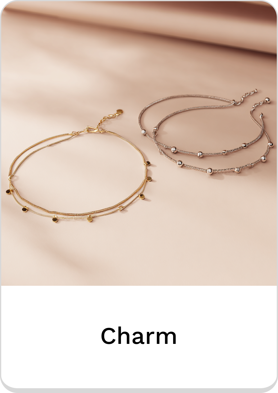 Elegant charm bracelets in gold and silver for stylish accessory lovers.