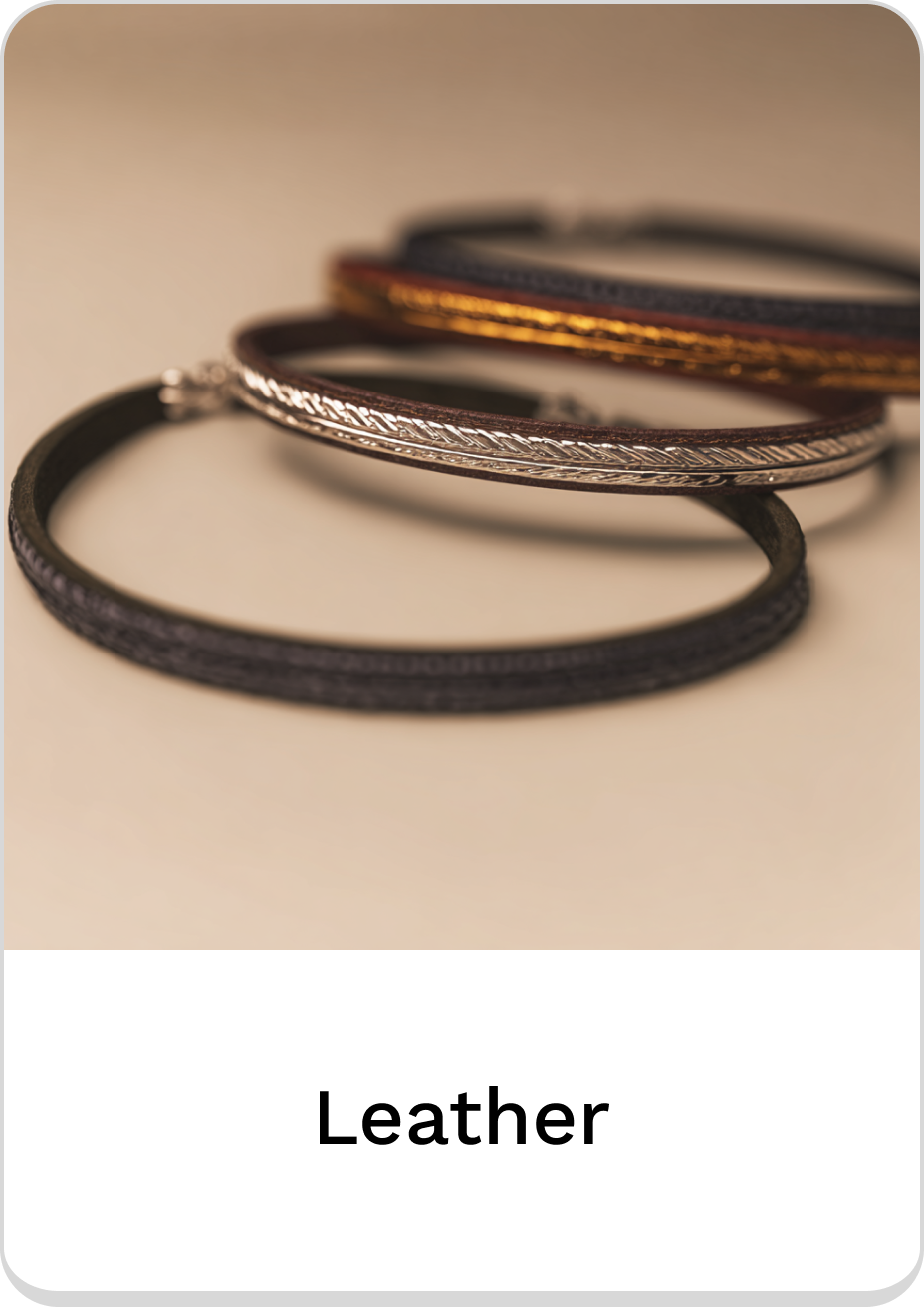 Elegant leather bracelets showcasing intricate designs and rich colors. Perfect accessory.