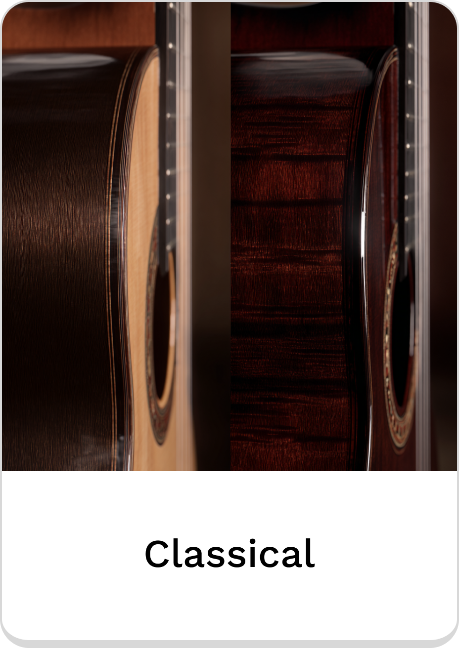 Beautiful classical guitar showcasing rich wood textures and craftsmanship details.