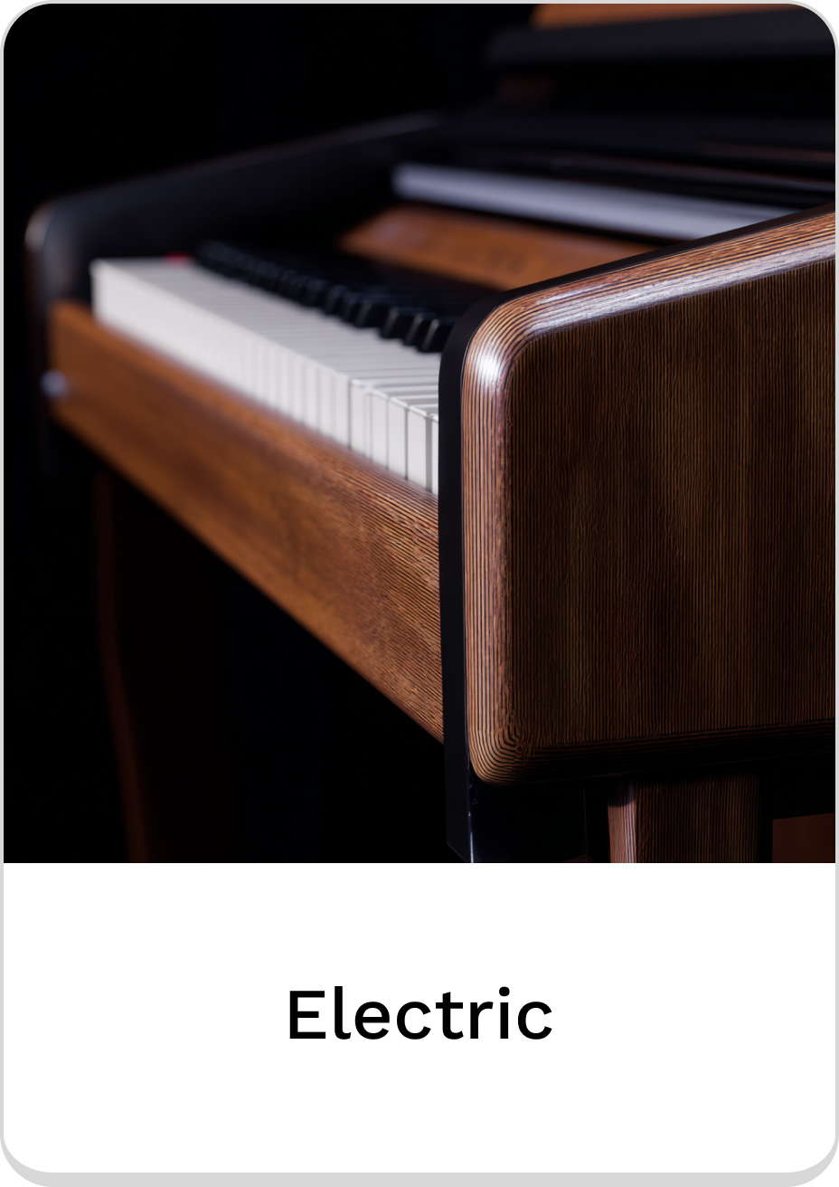 Elegant electric piano with wood finish and ivory keys, perfect for musicians.