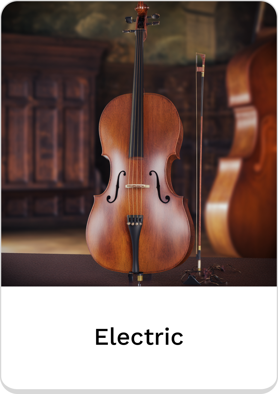 Electric violin displayed elegantly against a classic wooden backdrop.